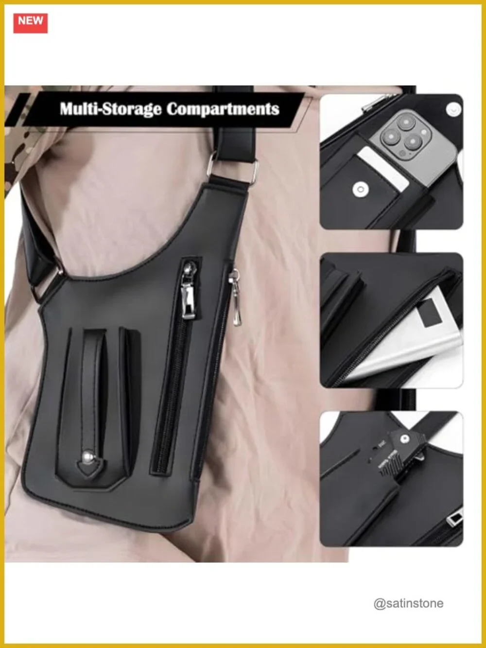 Underarm Shoulder Bag | Adjustable Leather Anti-Theft Holster Bag | Outdoor